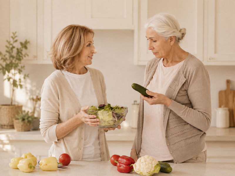 two lady discussing for the diet plan